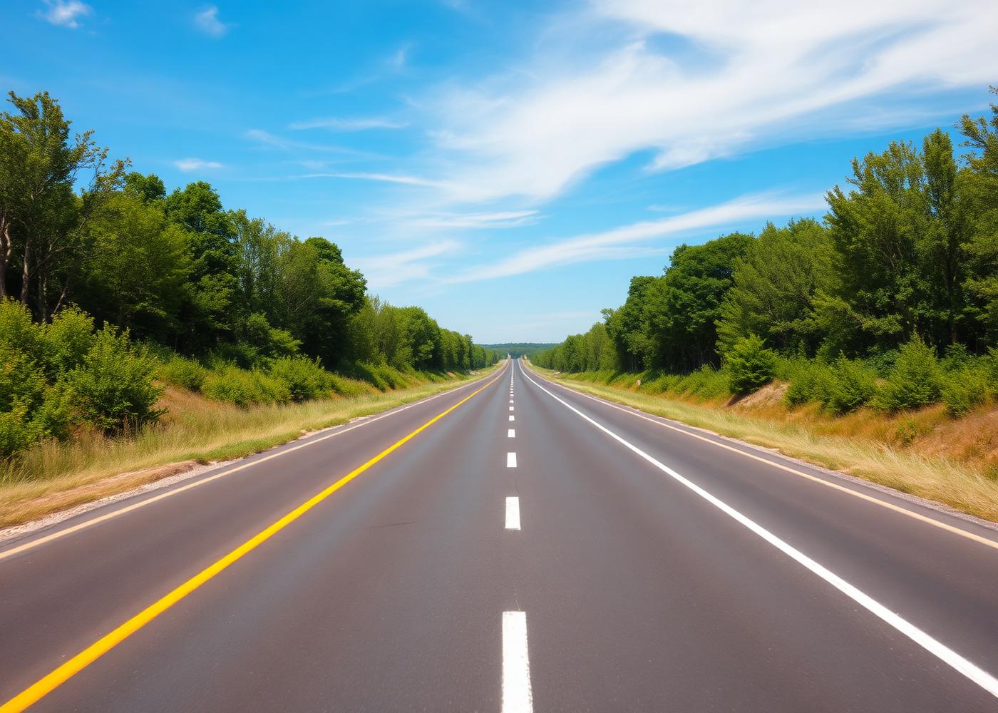 Carretera limpia con cielo azul — reducción de NOx con ARLA 32